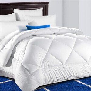 All Season Queen Comforter Winter Warm Soft Quilted Down Alternative